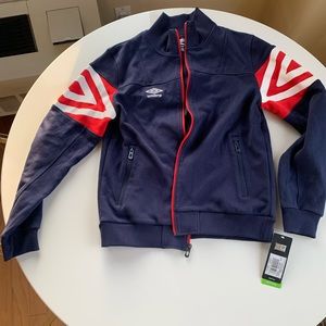 Men’s Umbro track jacket in size medium. Brand new, never worn. tags attached.
